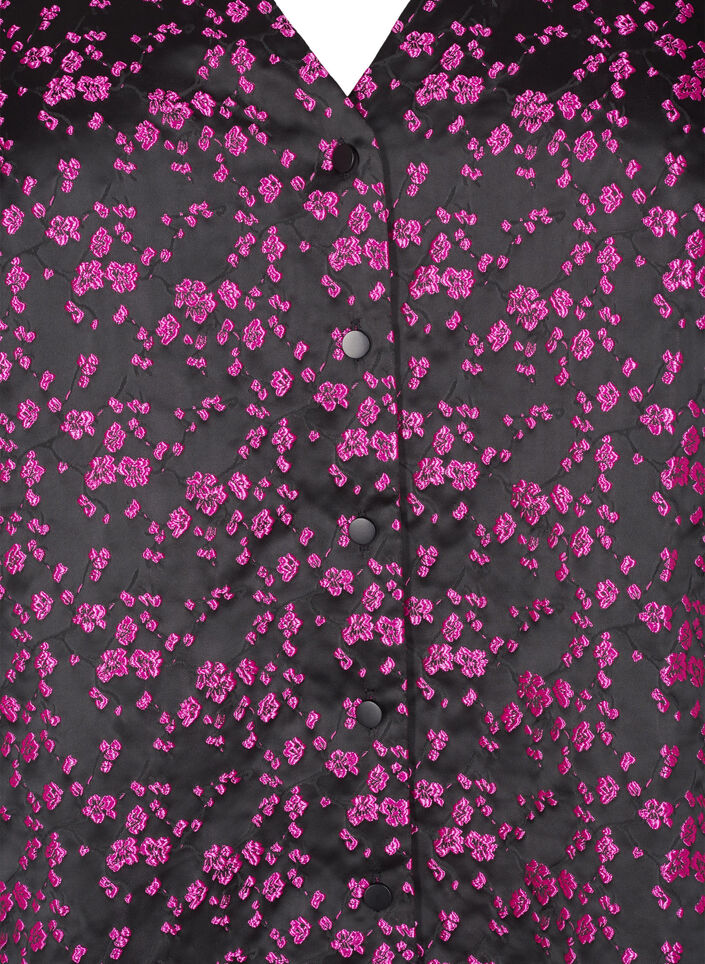 Chemisier brodé à manches courtes, Noir, Packshot image number 2