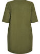 Robe en coton avec manches courtes et poches, Vert fonc&eacute;, Packshot image number 1