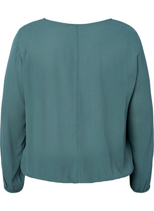 Viscose blouse met smok, Sea Pine, Packshot image number 1