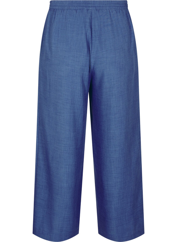 Pantalon ample avec ceinture &eacute;lastique et poches, Bleu, Packshot image number 1