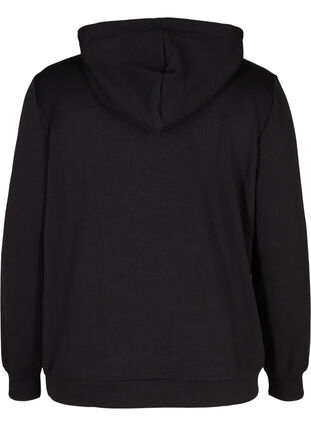 Sweatshirt met zakken en capuchon, Black, Packshot image number 1