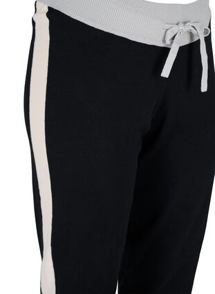 Pantalon en maille avec colorblock, Black Comb, Packshot image number 2
