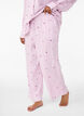 Pantalon de nuit ample &agrave; rayures et c&oelig;urs, Rose, Model image number 2