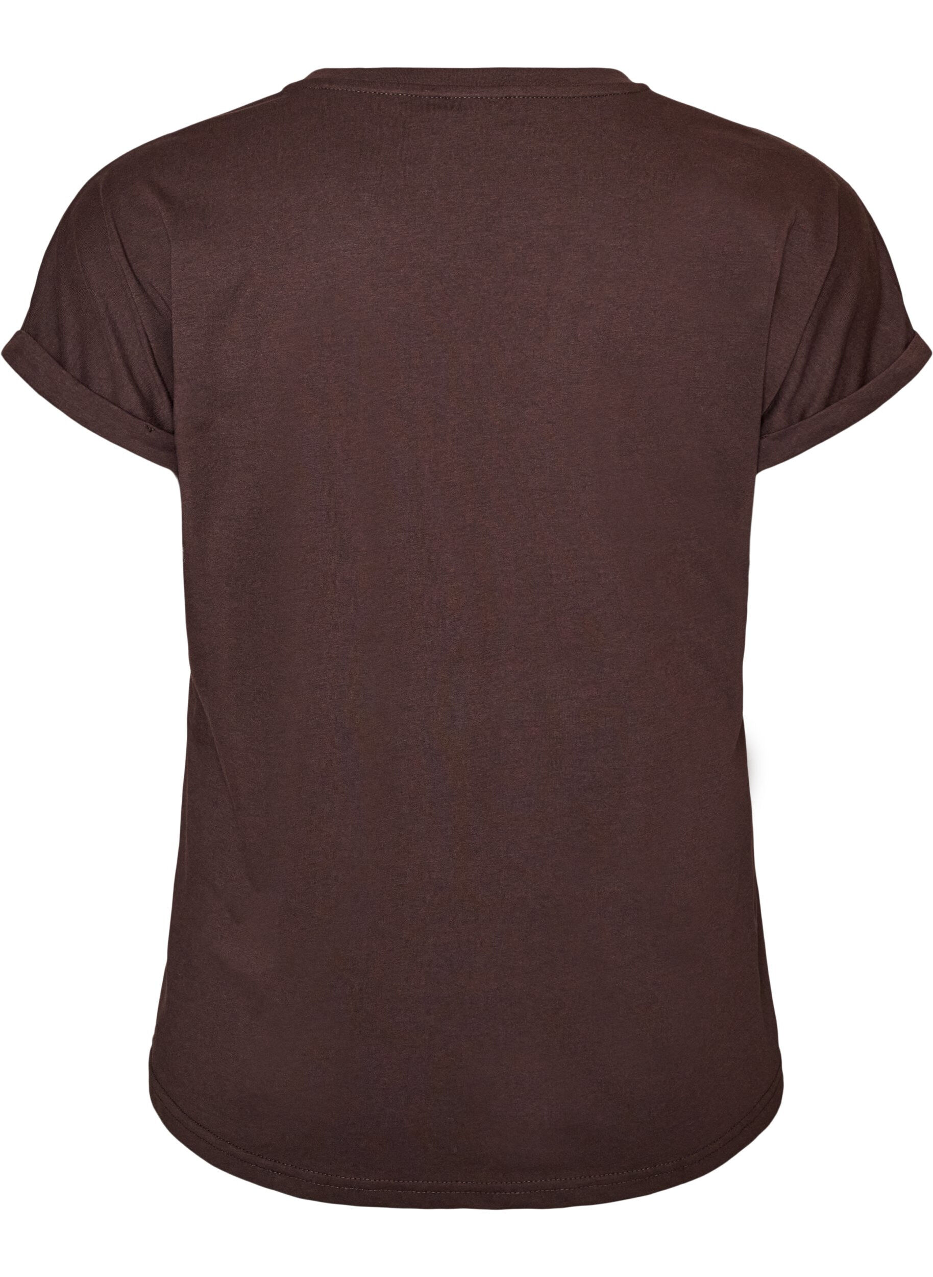 ZizziT-shirt avec imprim&eacute; d&eacute;coratif sur le devant, Marron, Packshot image number 1