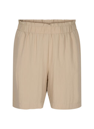 Losse viscose shorts, Oxford Tan, Packshot image number 0
