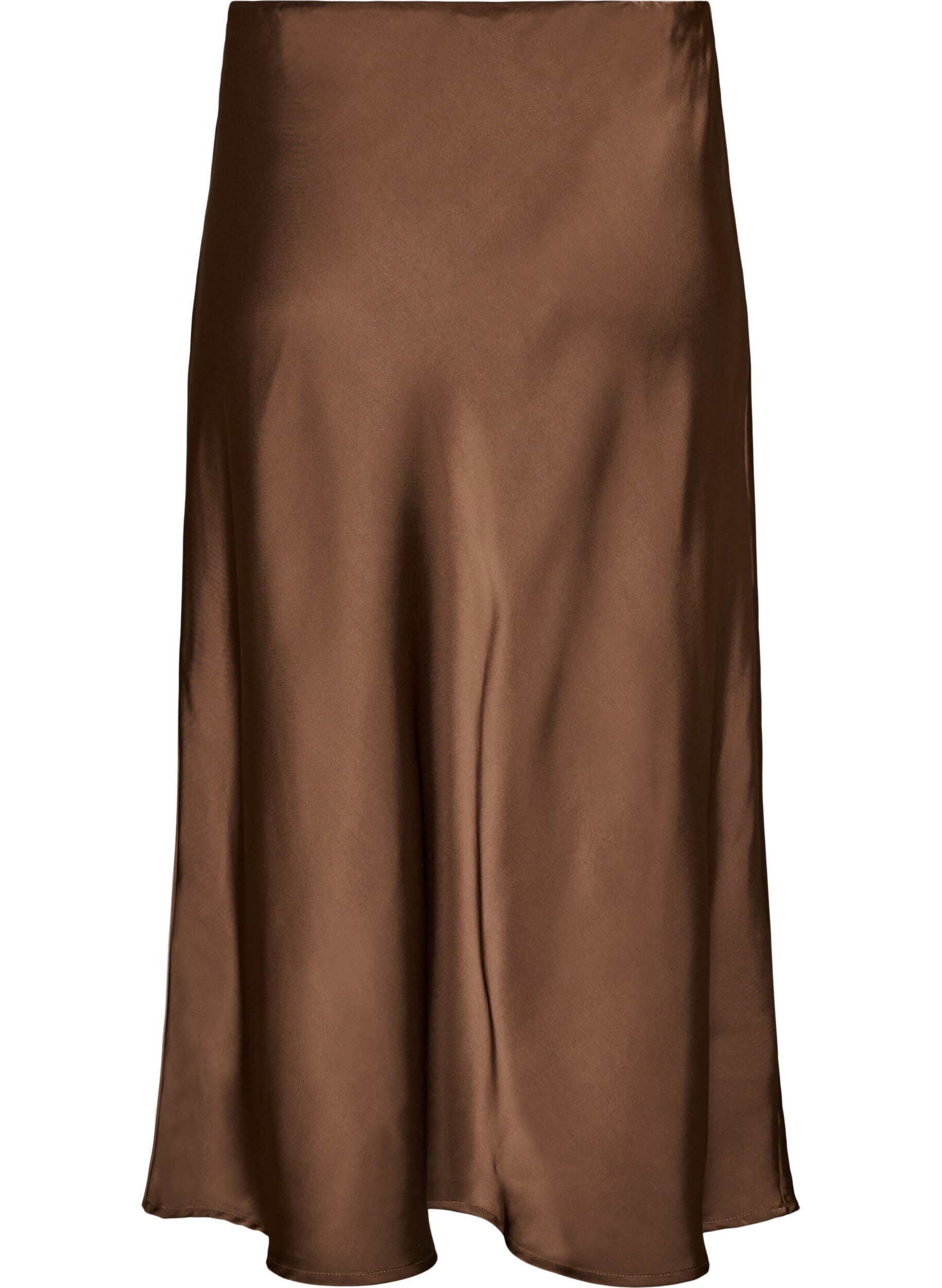 ZizziJupe midi en satin, Marron, Packshot image number 1