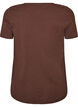 Basic t-shirt in effen kleur met katoen, Bruin, Packshot image number 1
