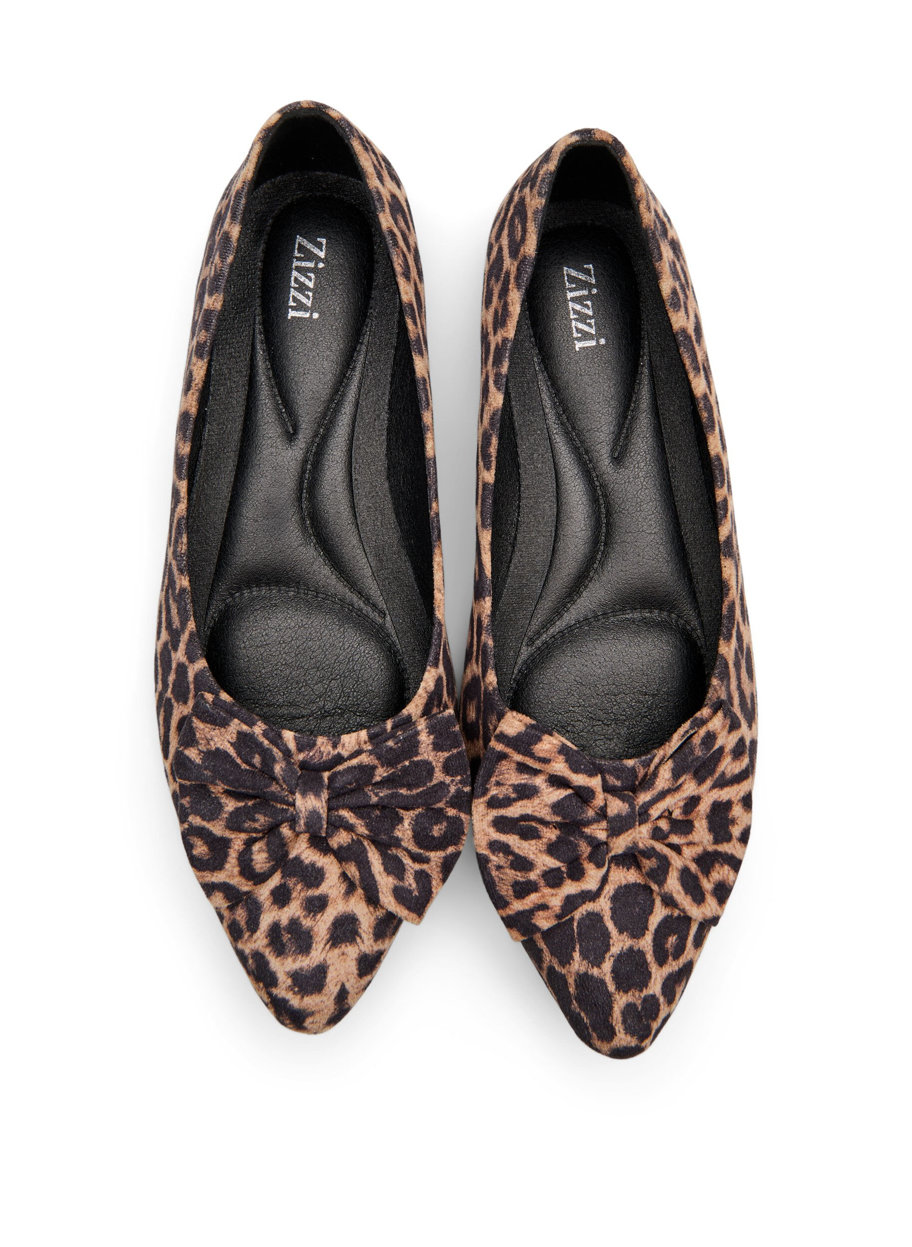 Zizzi Large - Ballerines &agrave; n&oelig;ud, Marron, Packshot image number 2