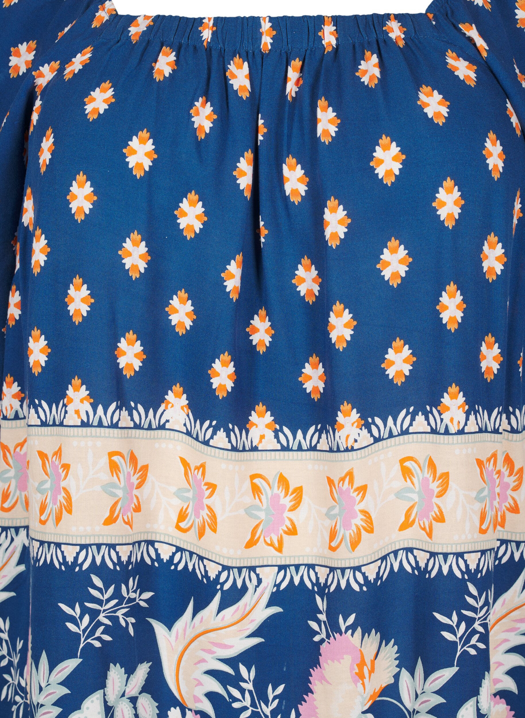 Zizzi Robe de plage en viscose avec un imprim&eacute;, Bleu, Packshot image number 2