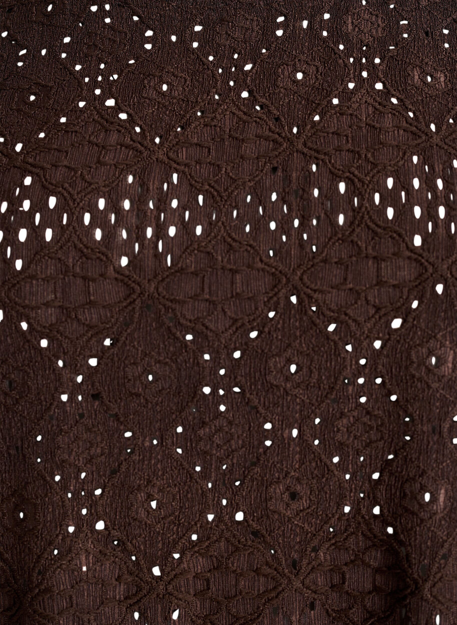ZizziBlouse met lange mouwen en opengewerkte borduursels, Bruin, Packshot image number 2