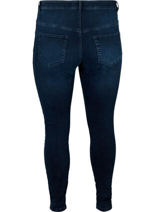 Jeans Amy taille haute prêt du corps, Blue/Black Denim, Packshot image number 1