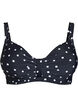 Bikinitop met beugel en patroon, Zwart, Packshot image number 0