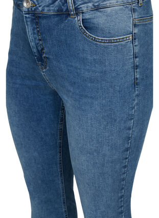 Super slim Amy jeans van katoenmix, Blue denim, Packshot image number 2