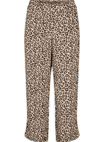 Pantalon en viscose avec imprimé léopard