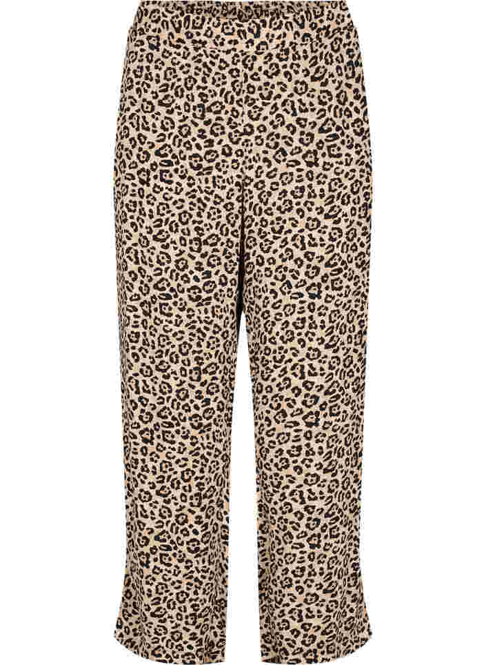 Pantalon en viscose avec imprimé léopard, Leo AOP, Packshot