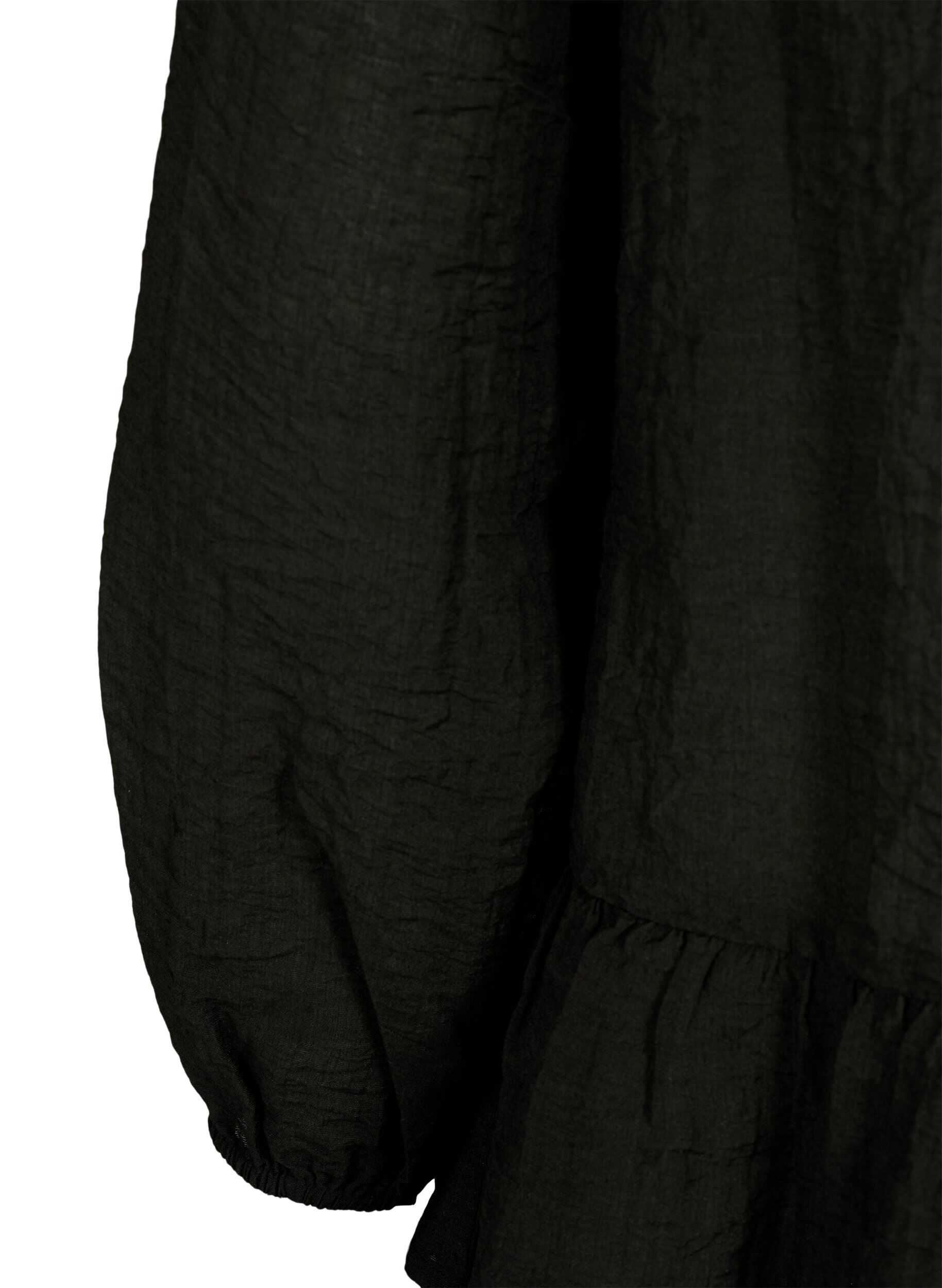 ZizziViscose blouse met peplum, Zwart, Packshot image number 3