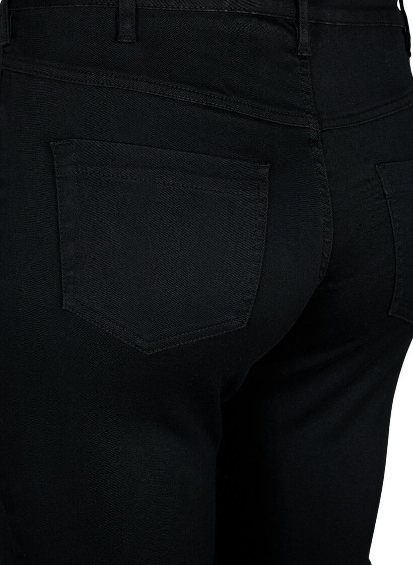Slim fit Emily jeans met normale taille, Zwart, Model image number 3