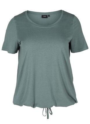 T-shirt à manches courtes avec bas ajustable, Balsam Green, Packshot image number 0