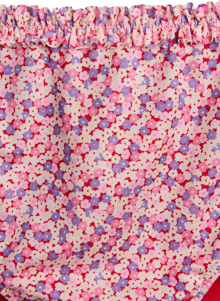 Bloemen tai bikinibroekje met een gerimpelde rand, Roze, Packshot image number 2