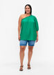 One-shoulder blouse in viscose, Groen, Model image number 1