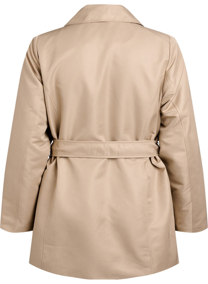 Trench court avec ceinture, Beige, Packshot image number 1