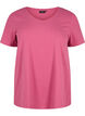 T-shirt basique en coton de couleur unie, Bordeaux, Packshot image number 0