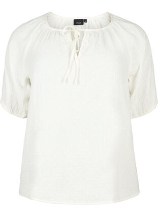 Katoenen blouse met korte mouw, Snow White, Packshot image number 0