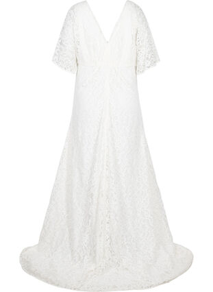 Robe de mariée en dentelle avec fente, Star White, Packshot image number 1