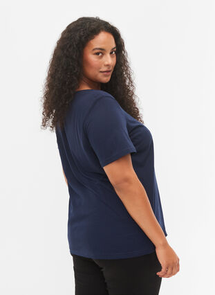 T-shirt à manches courtes imprimé, Navy Blazer BG, Model image number 1