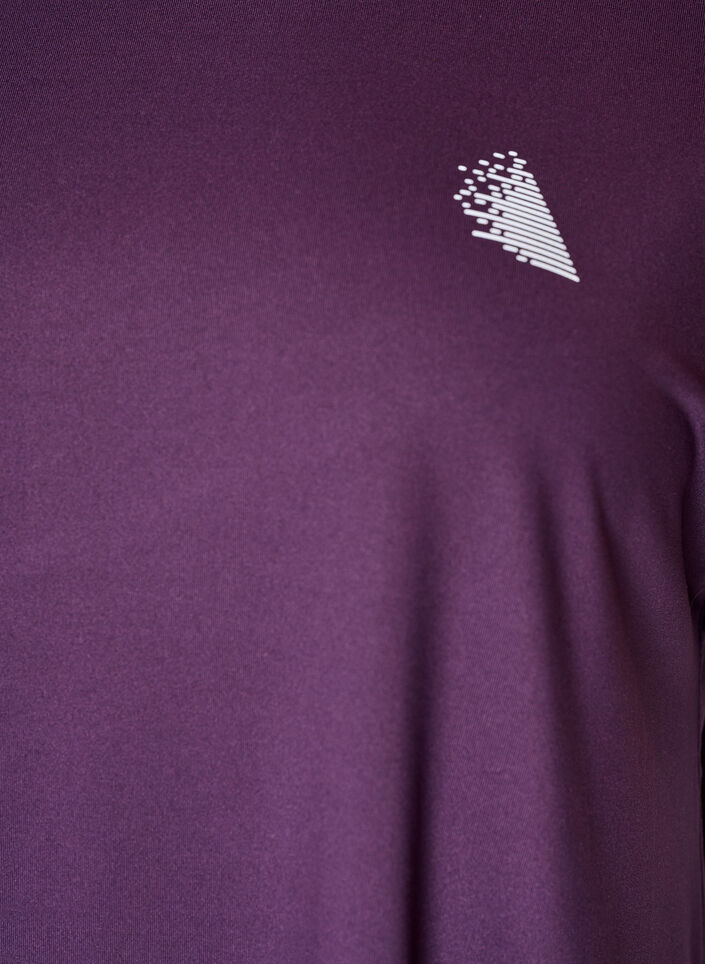 Lang workout T-shirt, Paars, Packshot image number 2