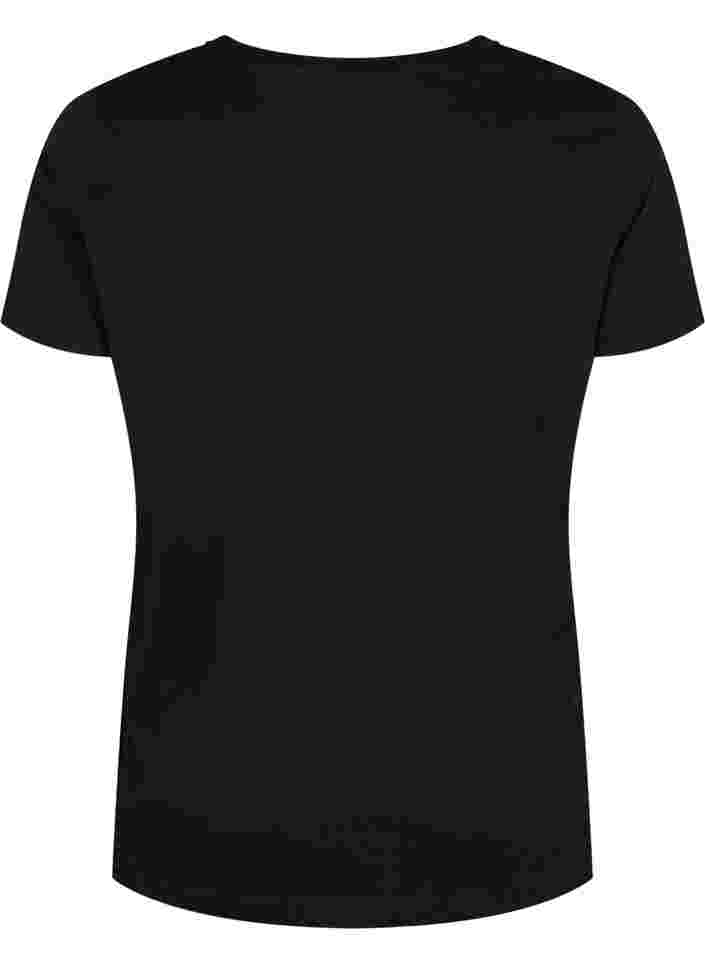 T-shirt de sport avec imprimé, Black w. turn, Packshot image number 1