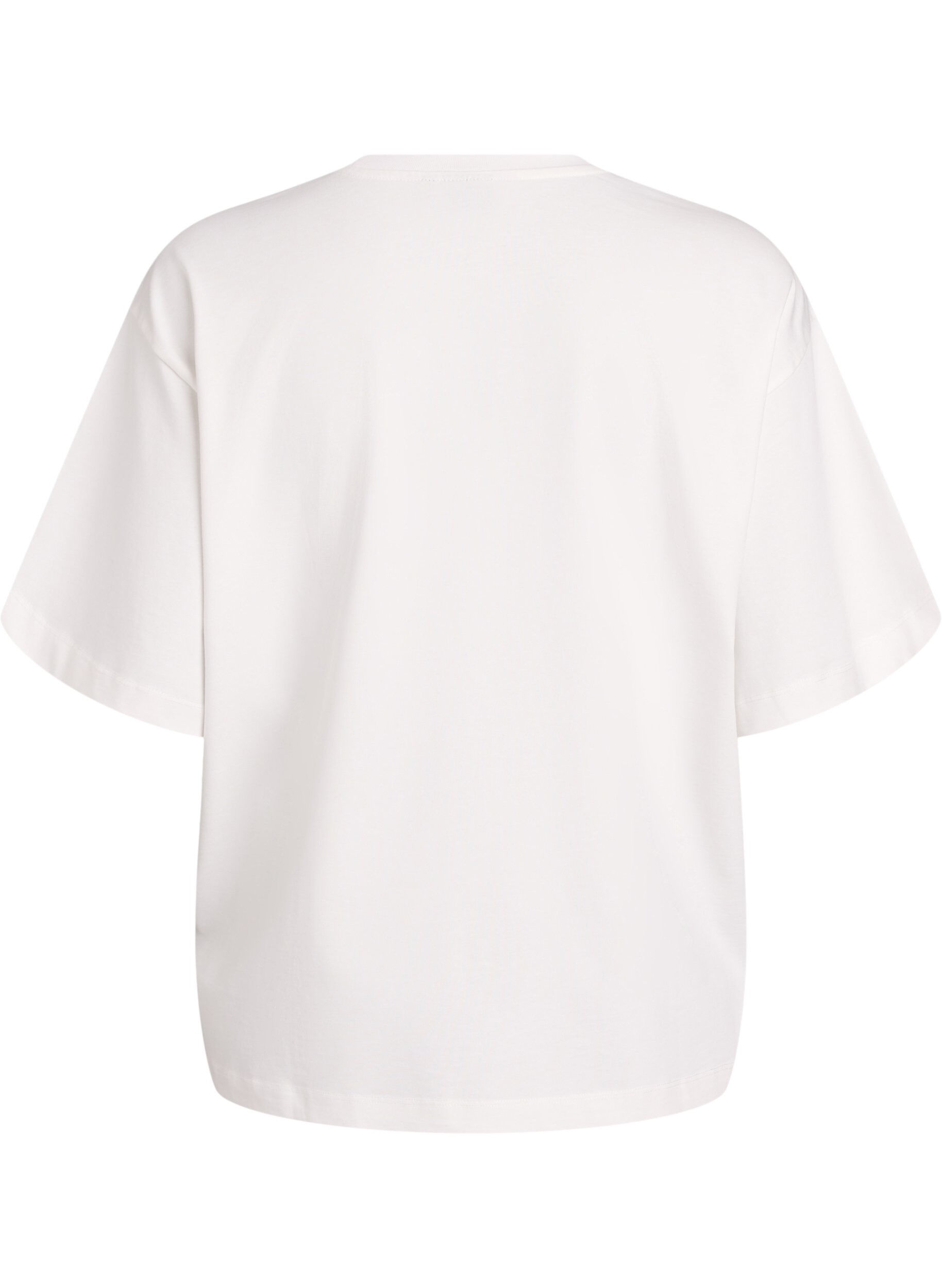 ZizziOversized T-shirt met halflange mouwen, Wit, Packshot image number 1