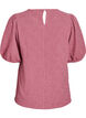 Gestructureerde blouse met korte mouwen, Rood, Packshot image number 1