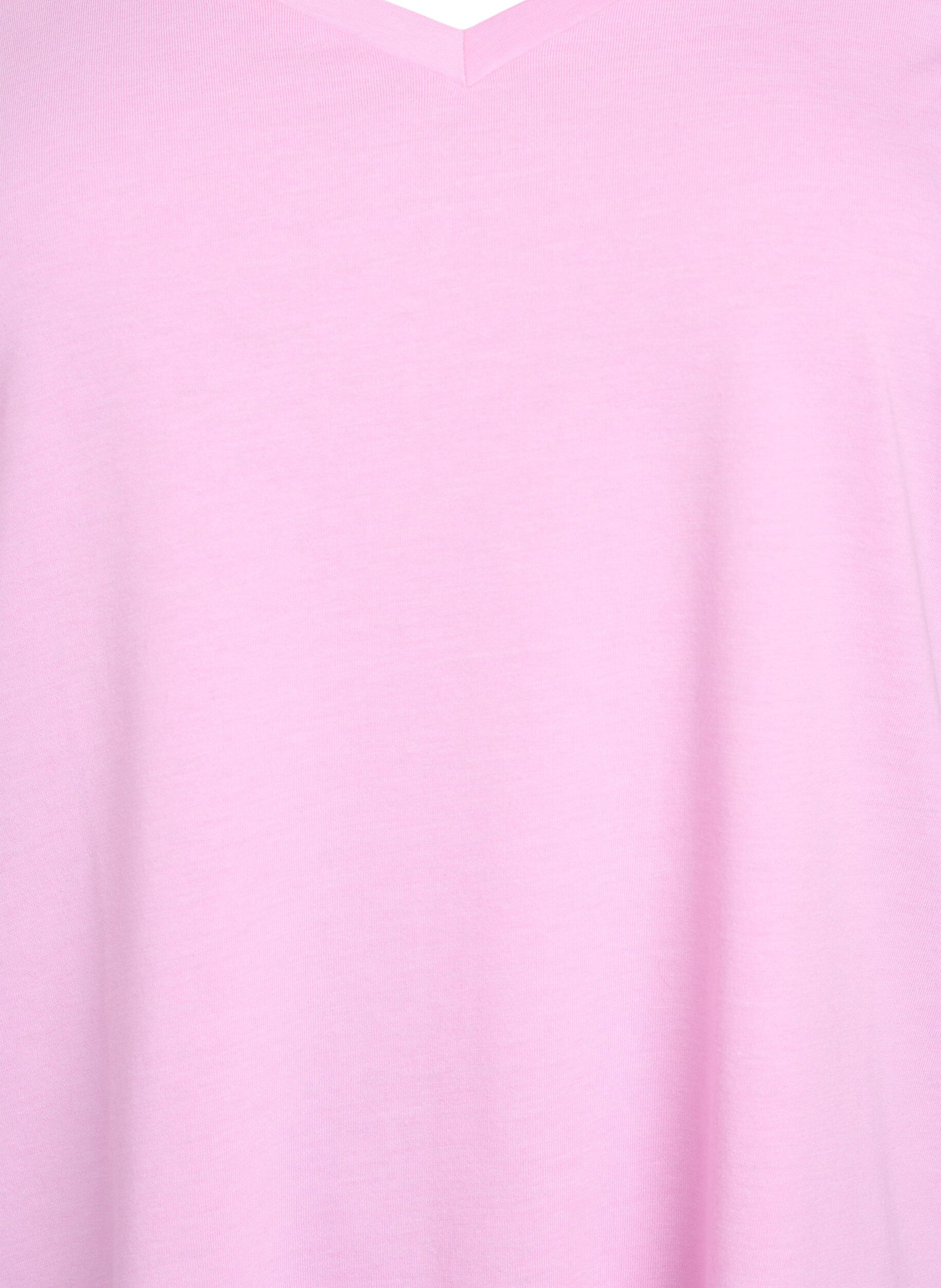 ZizziT-shirt met korte mouwen en V-hals, Roze, Packshot image number 2