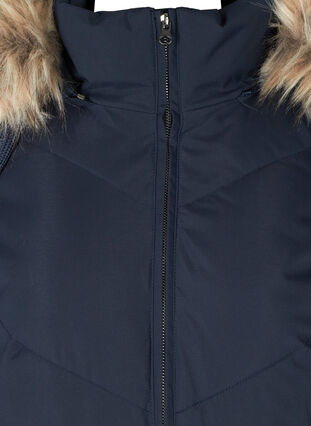Manteau d'hiver avec capuche et bordure en fausse fourrure, Night Sky, Packshot image number 2