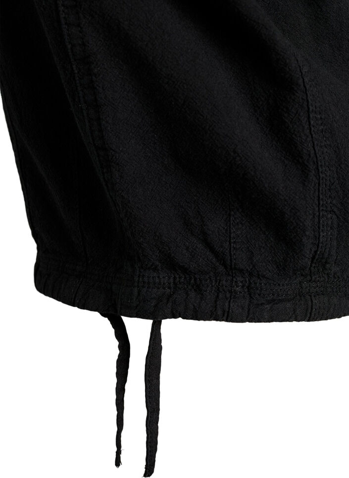 Pantacourt en coton, Noir, Packshot image number 3