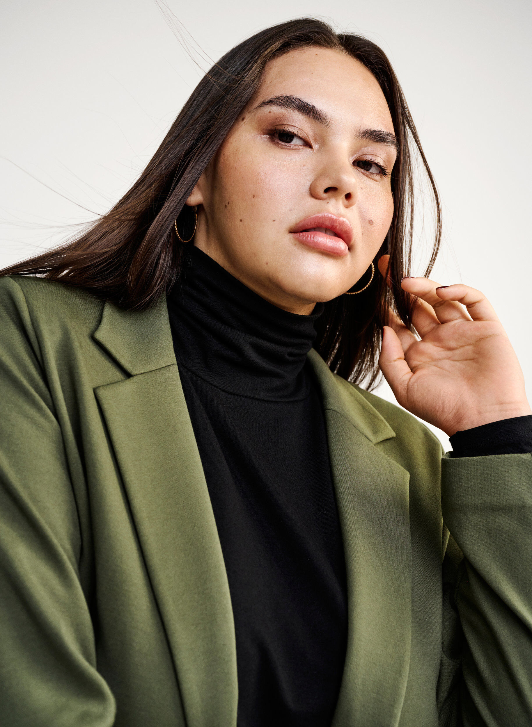 ZizziEenvoudige blazer met knoopsluiting, Groen, Image image number 0