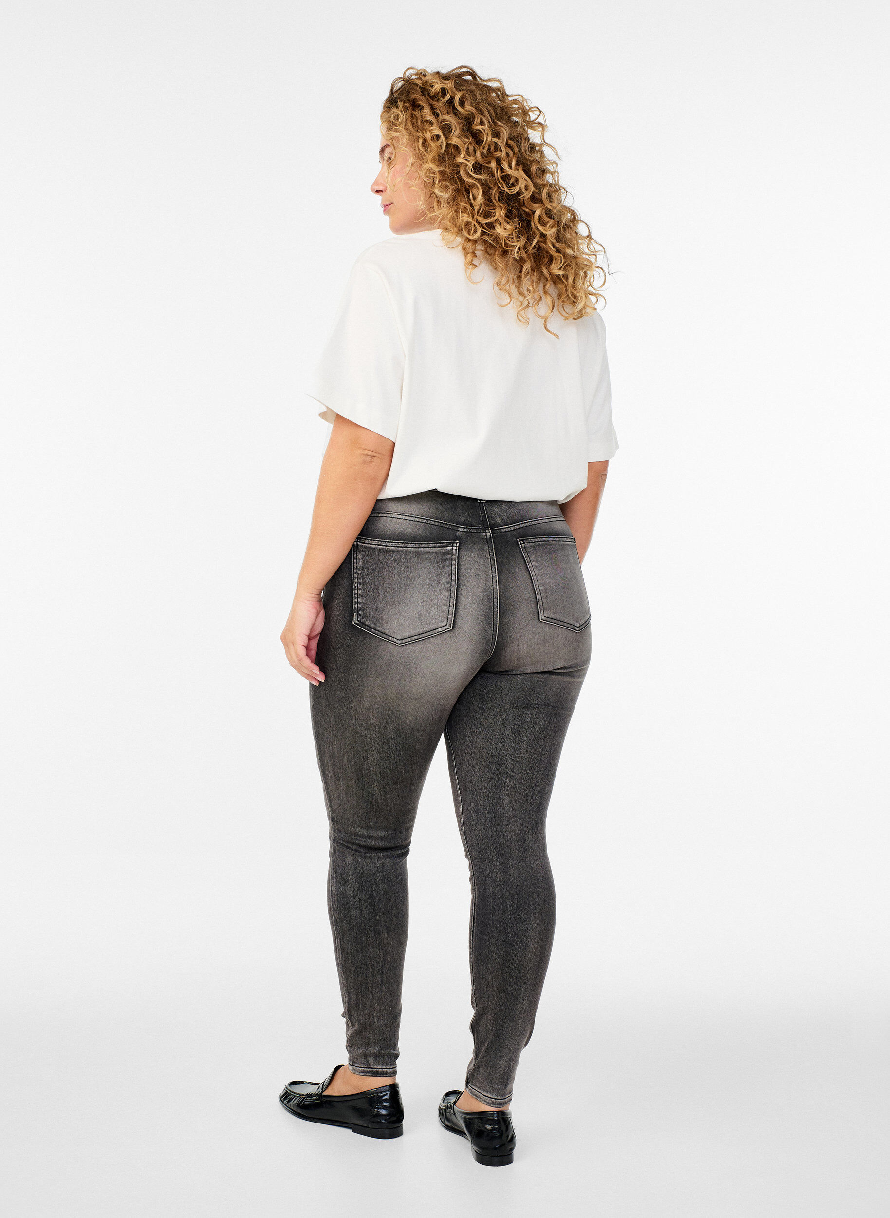 ZizziJean Amy super slim &agrave; taille haute, Gris anthracite, Model image number 1