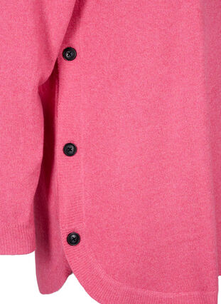 Pull en tricot avec des boutons, Hot Pink White Mel., Packshot image number 3
