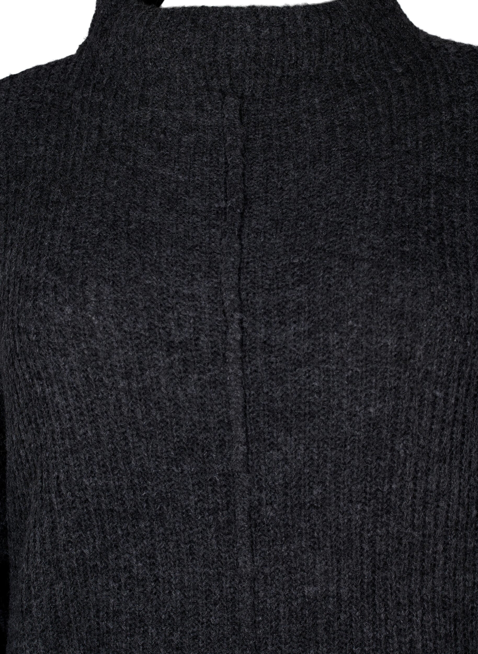 ZizziRobe longue oversize en tricot avec fente, Gris anthracite, Packshot image number 2