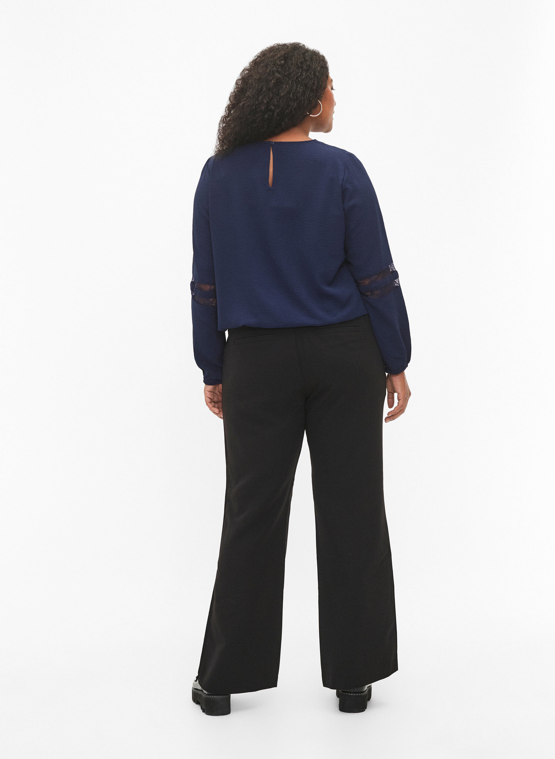 ZizziBootcut broek, Zwart, Model image number 1