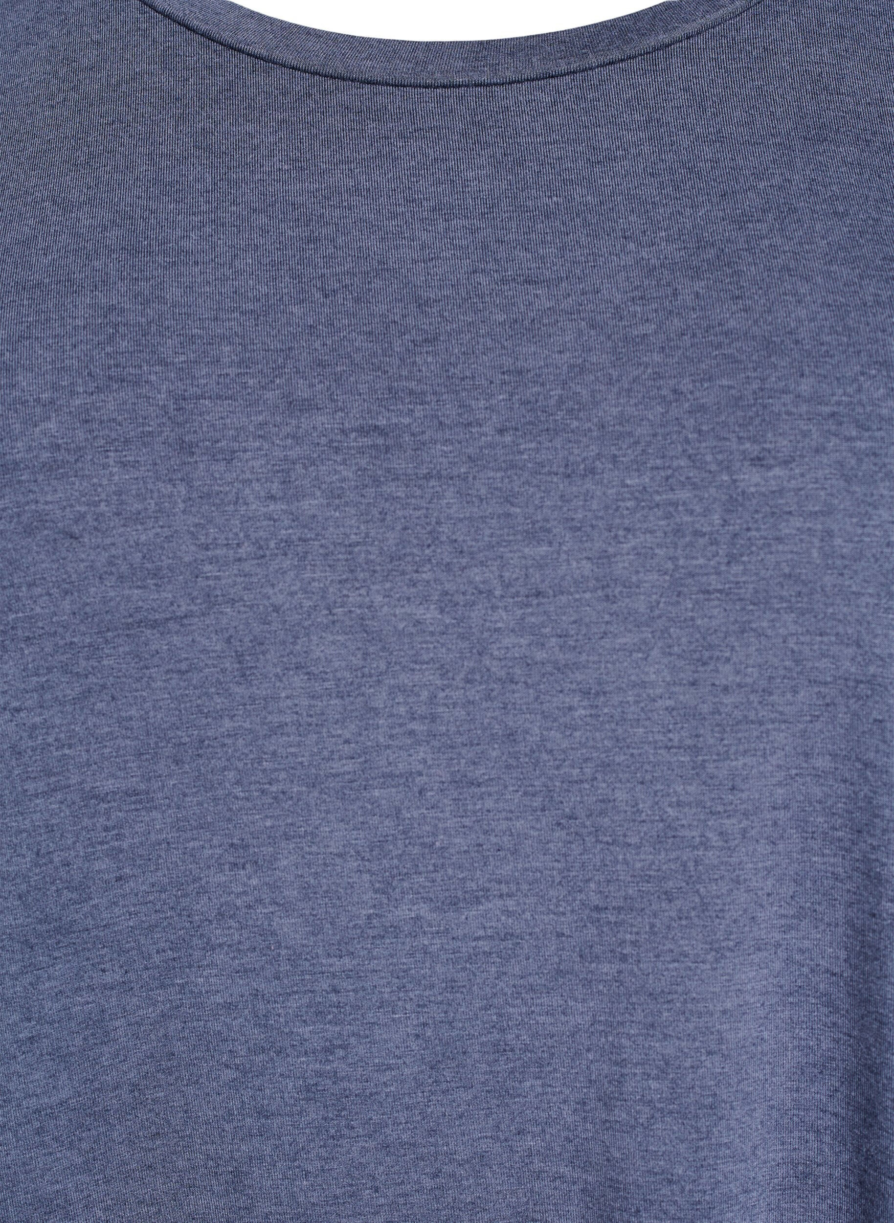 Zizzi T-shirt ample &agrave; col rond, Bleu, Packshot image number 2