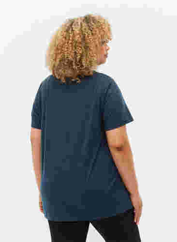 T-shirt d'entraînement mélangé à col rond, Night Sky Mel., Model image number 1