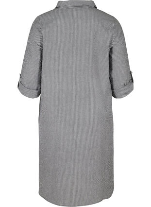 Robe rayée en coton, Black Stripe, Packshot image number 1