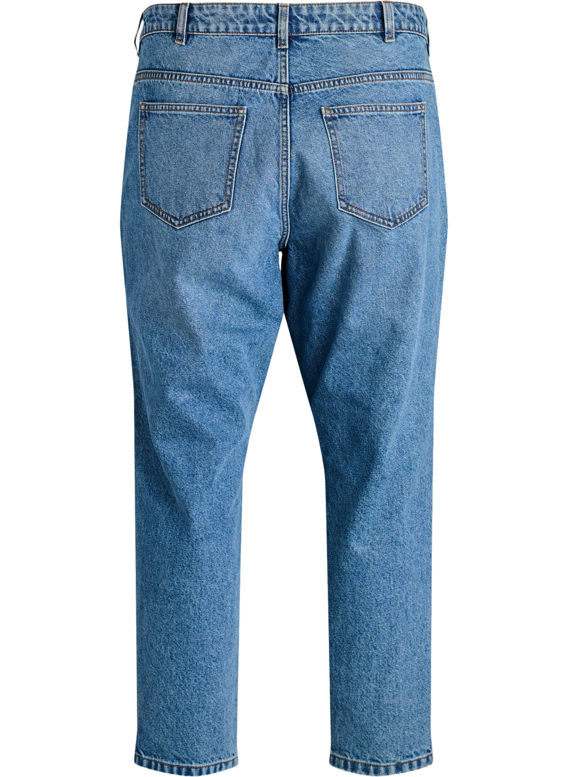ZizziMille Mom Fit Jeans met hoge taille, Blauw, Packshot image number 1