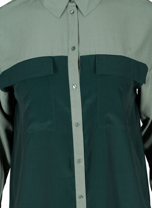 Robe chemise à manches longues avec poches poitrine, Scarab/Laurel Wreath, Packshot image number 2