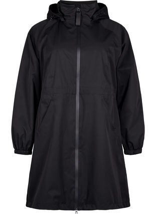 Manteau fonctionnel avec poches et capuche, Black, Packshot image number 0