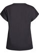 T-shirt de sport couleur unie, Noir, Packshot image number 1