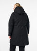 Winterjas met verstelbare taille, Zwart, Model image number 2