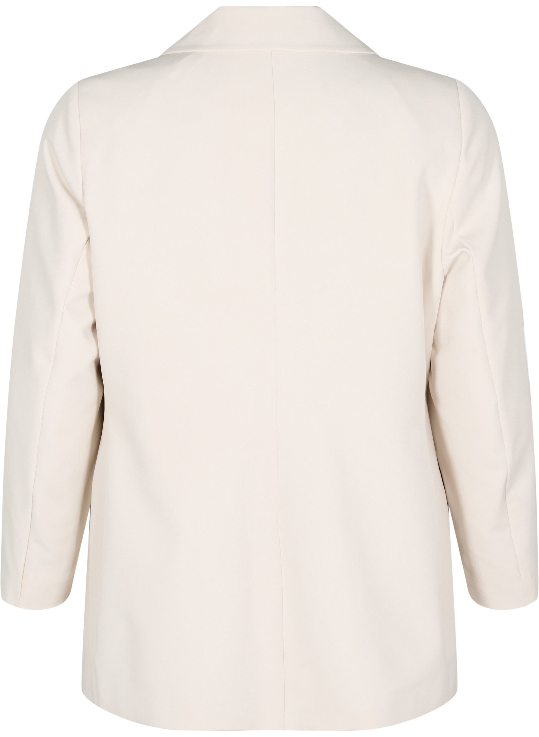 Zizzi Blazer classique avec fermeture boutonn&eacute;e, Beige, Packshot image number 1